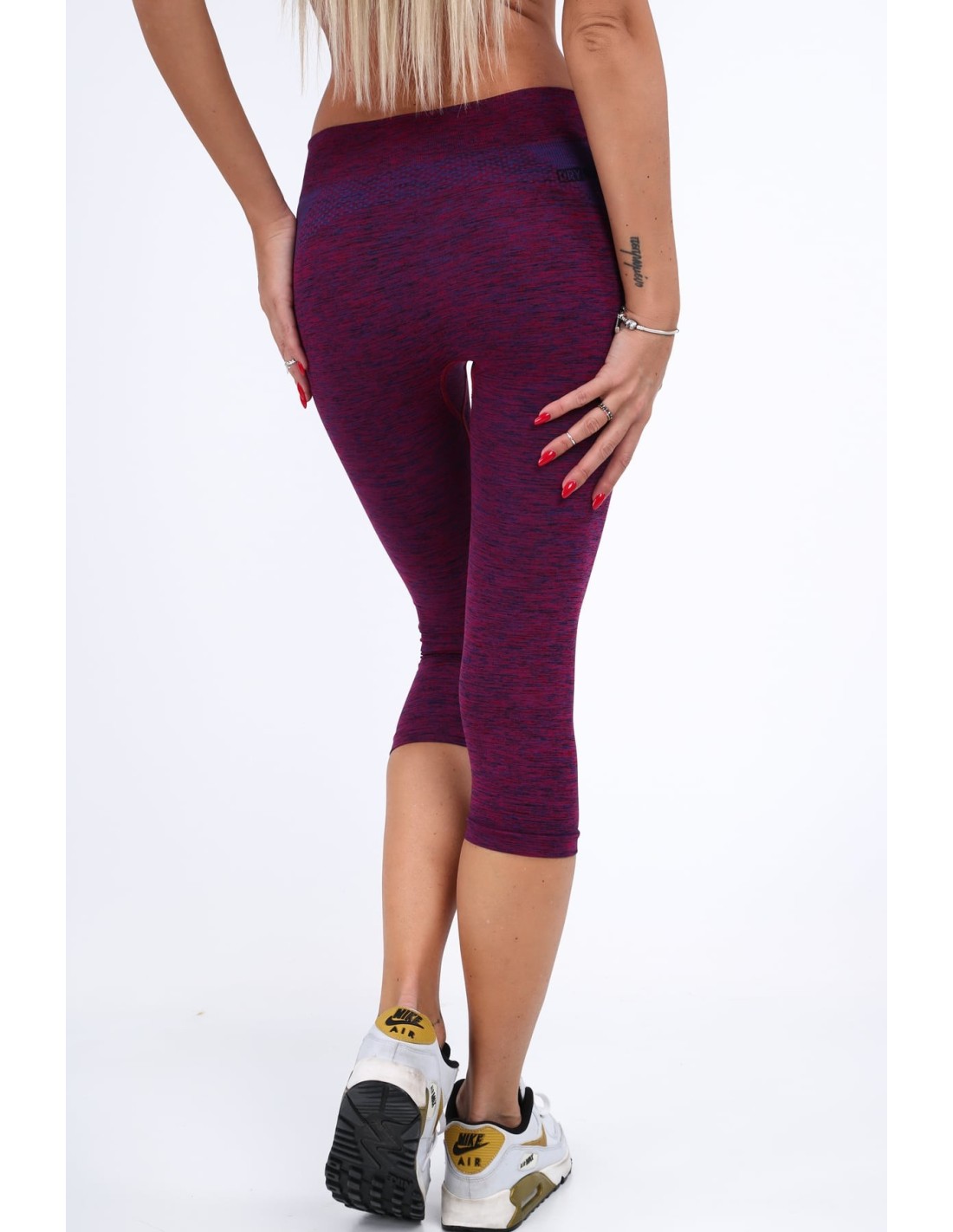 Amaranth 3/4 fitted sports leggings MR81183 - Online store - Boutique